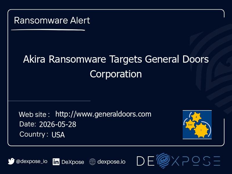 Akira Ransomware Targets General Doors Corporation
