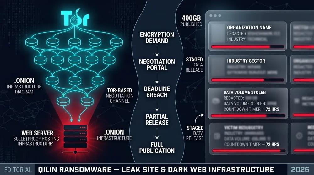 Qilin's Leak Site and Dark Web Infrastructure