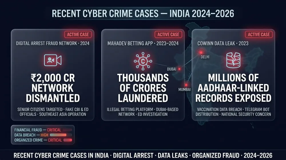 Recent Cyber Crime Cases in India