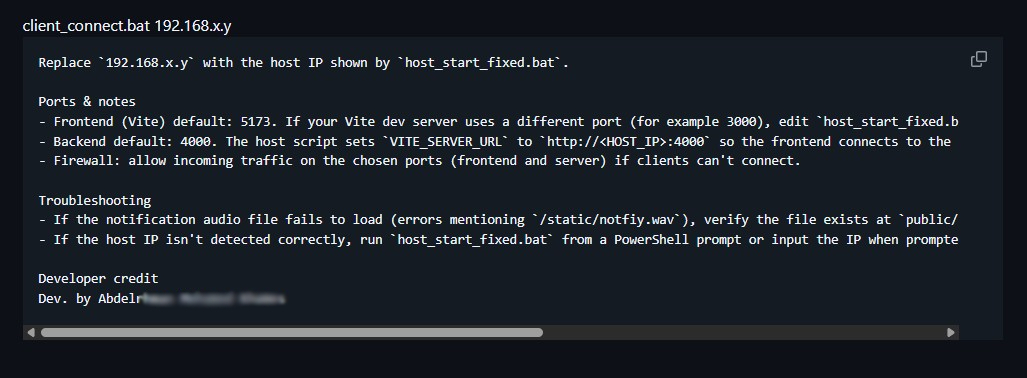 Developer real name within project files
