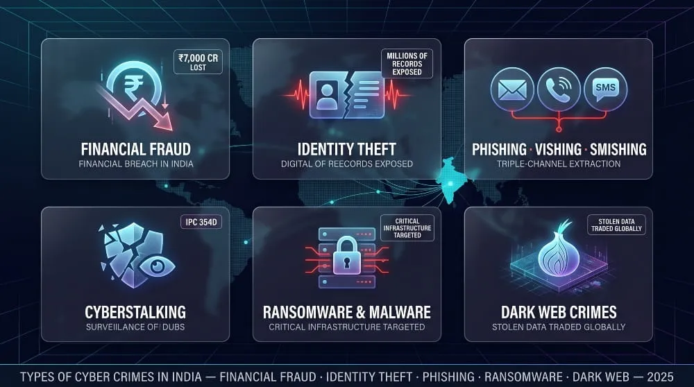 Types of Cyber Crimes Reported in India