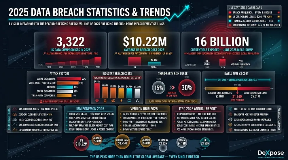2025 Data Breach Statistics and Trends