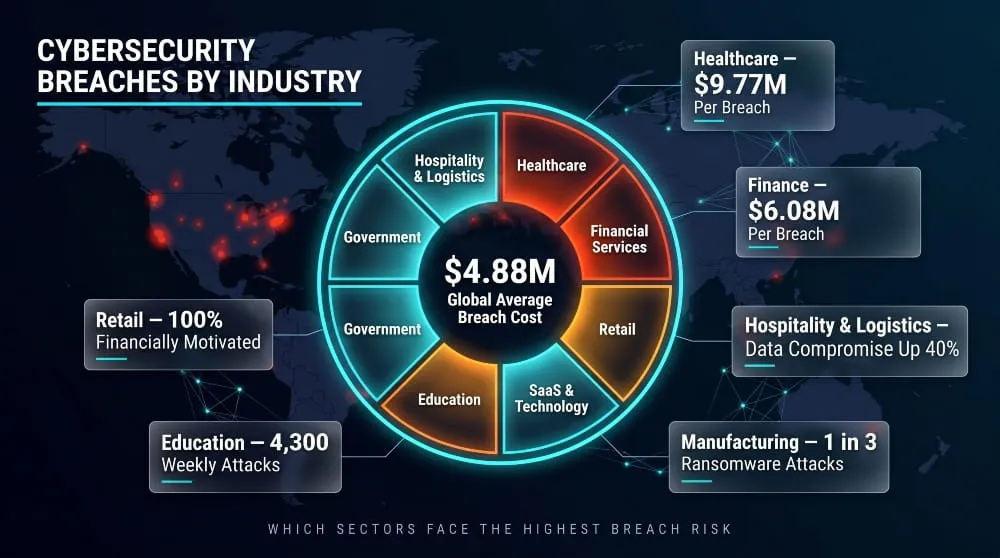 Cybersecurity Breaches by Industry