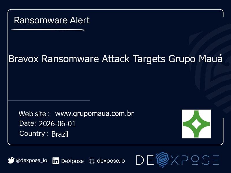 Bravox Ransomware Attack Targets Grupo Mauá