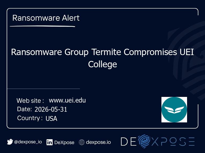 Ransomware Group Termite Compromises UEI College
