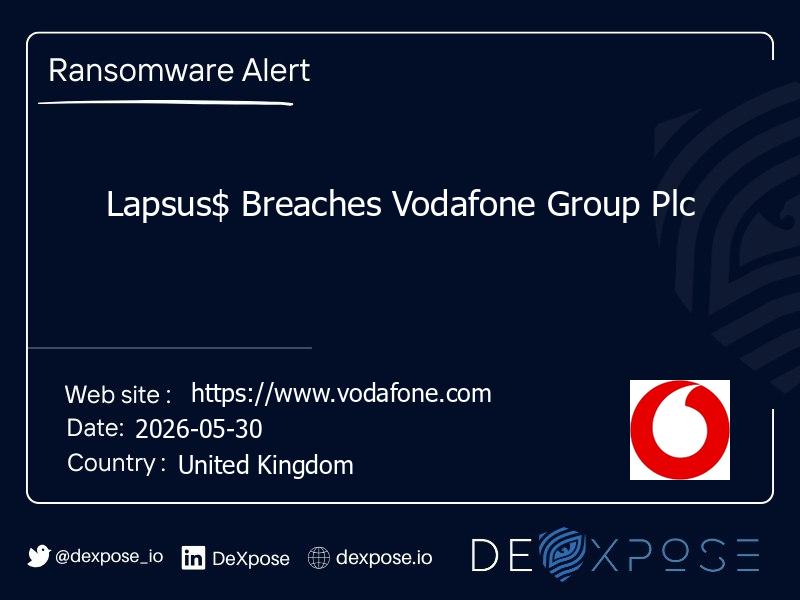 Lapsus$ Breaches Vodafone Group Plc