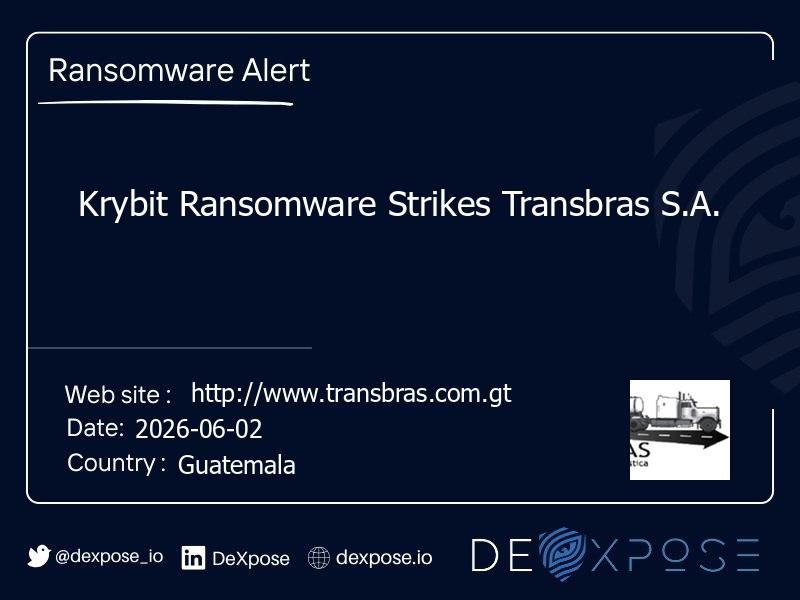 Krybit Ransomware Strikes Transbras S.A.