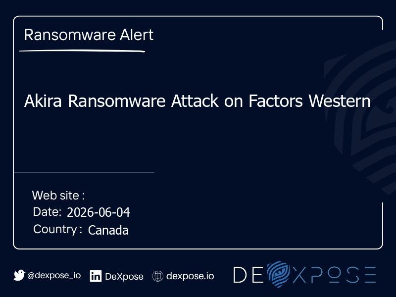 Akira Ransomware Attack on Factors Western