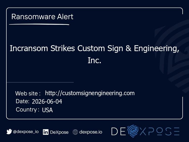 Incransom Strikes Custom Sign & Engineering, Inc.