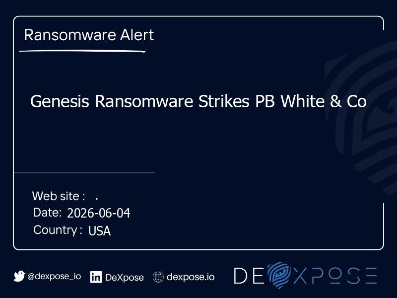 Genesis Ransomware Strikes PB White & Co