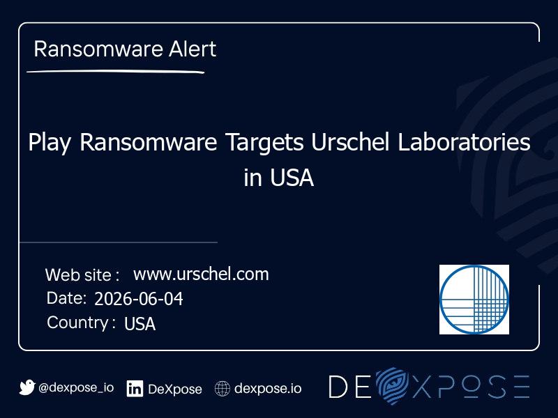 Play Ransomware Targets Urschel Laboratories in USA
