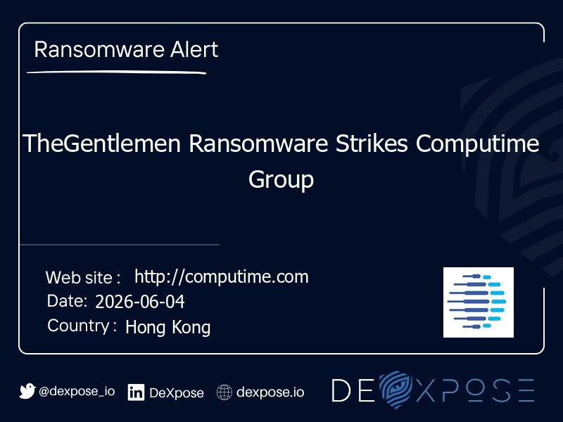 TheGentlemen Ransomware Strikes Computime Group
