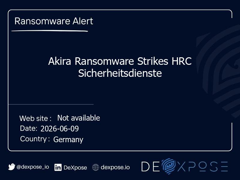 Akira Ransomware Strikes HRC Sicherheitsdienste