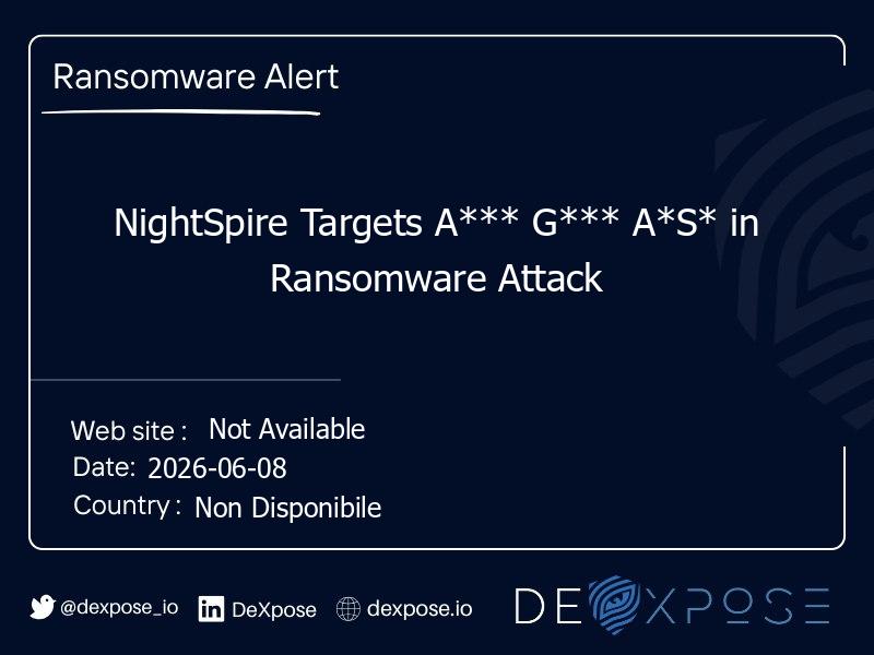 NightSpire Targets A*** G*** A*S* in Ransomware Attack