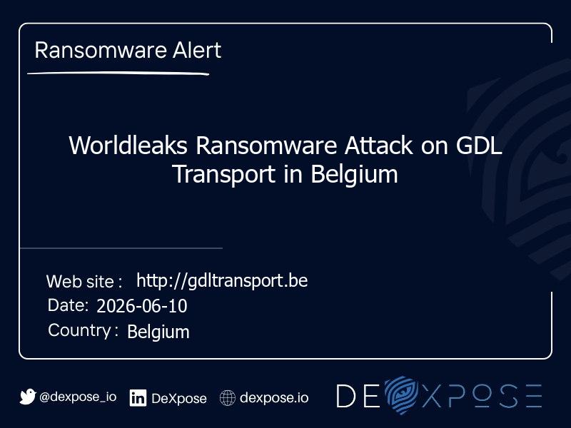 Worldleaks Ransomware Attack on GDL Transport in Belgium