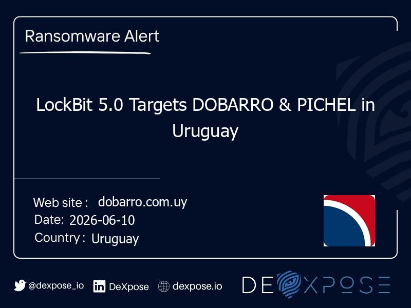 LockBit 5.0 Targets DOBARRO & PICHEL in Uruguay