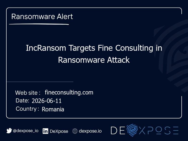 IncRansom Targets Fine Consulting in Ransomware Attack