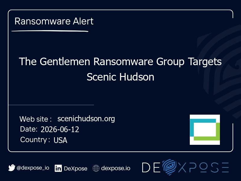 The Gentlemen Ransomware Group Targets Scenic Hudson