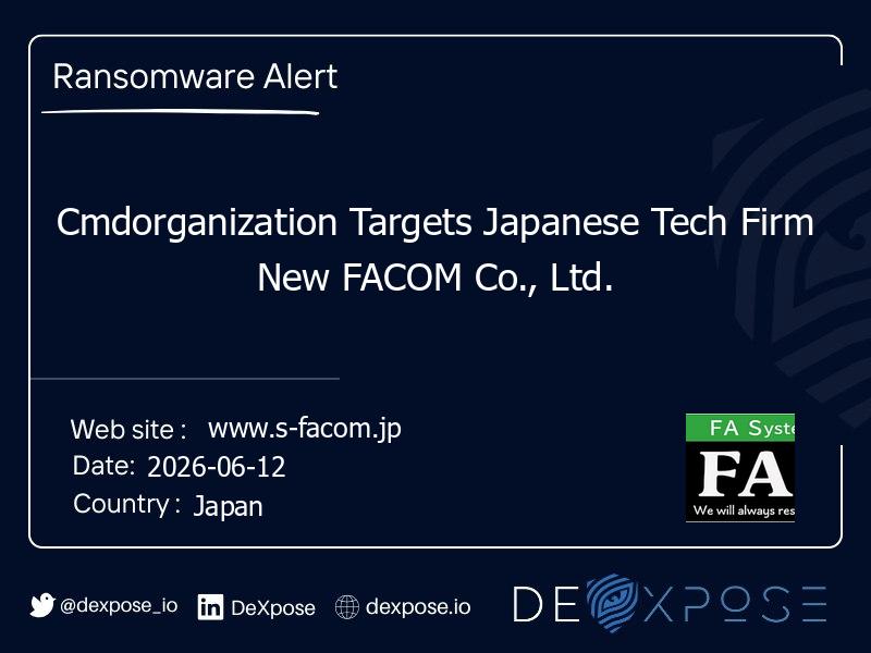 Cmdorganization Targets Japanese Tech Firm New FACOM Co., Ltd.