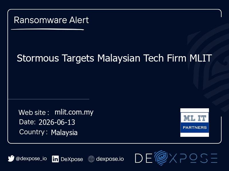 Stormous Targets Malaysian Tech Firm MLIT