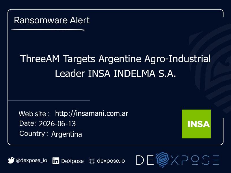 ThreeAM Targets Argentine Agro-Industrial Leader INSA INDELMA S.A.