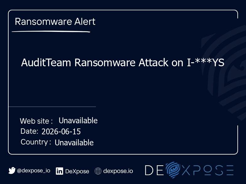 AuditTeam Ransomware Attack on I-***YS
