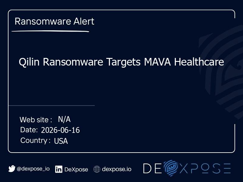 Qilin Ransomware Targets MAVA Healthcare