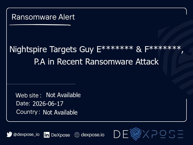 Nightspire Targets Guy E******* & F*******, P.A in Recent Ransomware Attack