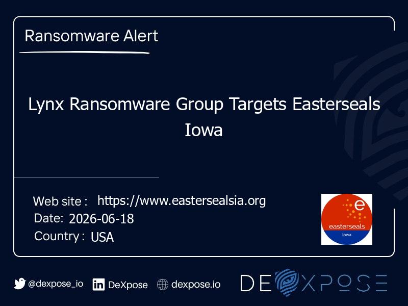 Lynx Ransomware Group Targets Easterseals Iowa