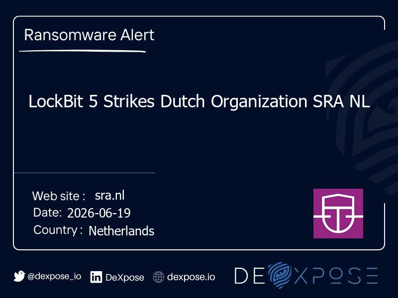 LockBit 5 Strikes Dutch Organization SRA NL
