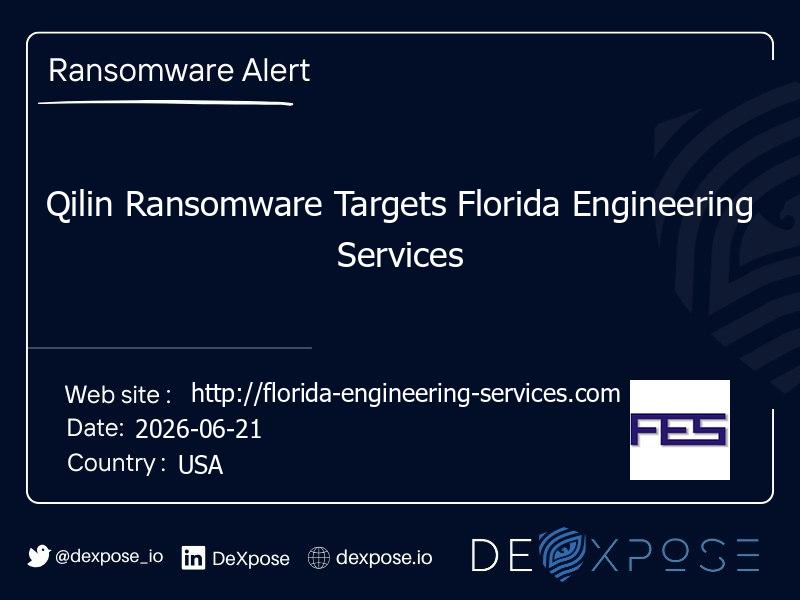 Qilin Ransomware Targets Florida Engineering Services