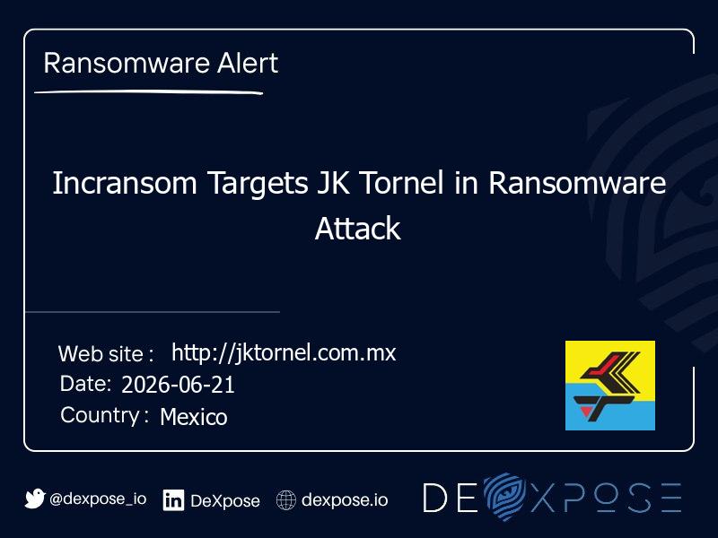 Incransom Targets JK Tornel in Ransomware Attack