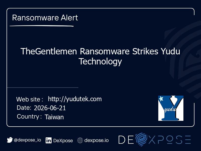 TheGentlemen Ransomware Strikes Yudu Technology