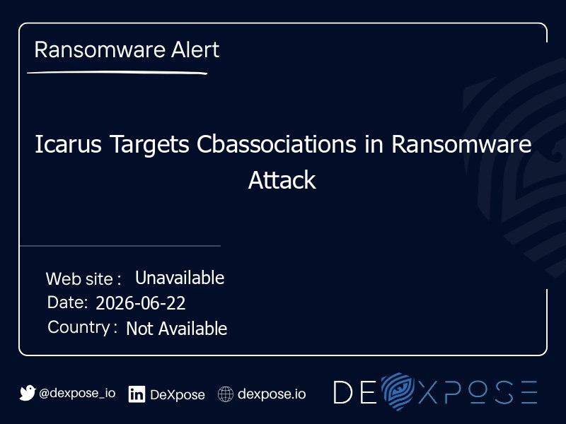 Icarus Targets Cbassociations in Ransomware Attack