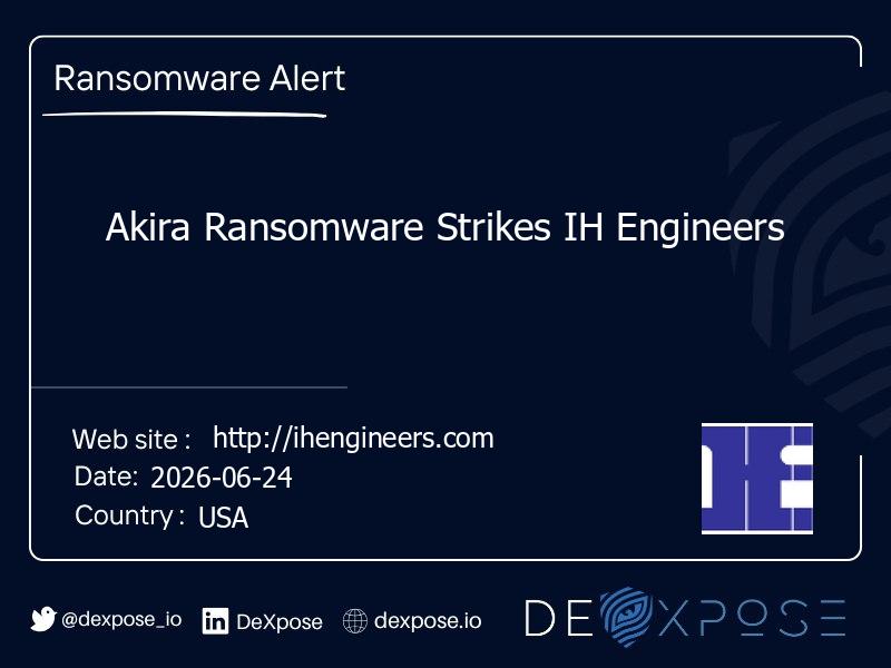 Akira Ransomware Strikes IH Engineers