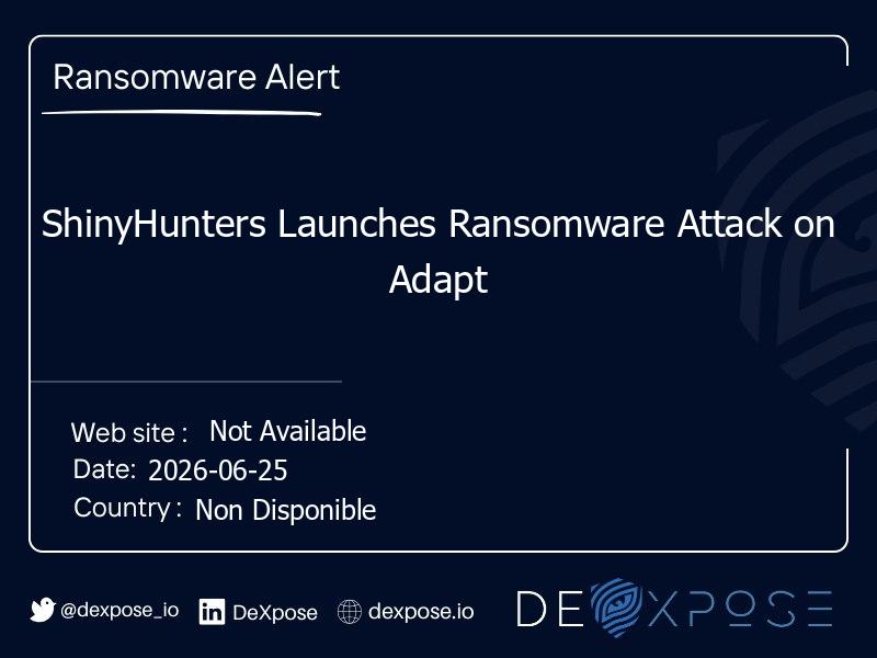 ShinyHunters Launches Ransomware Attack on Adapt