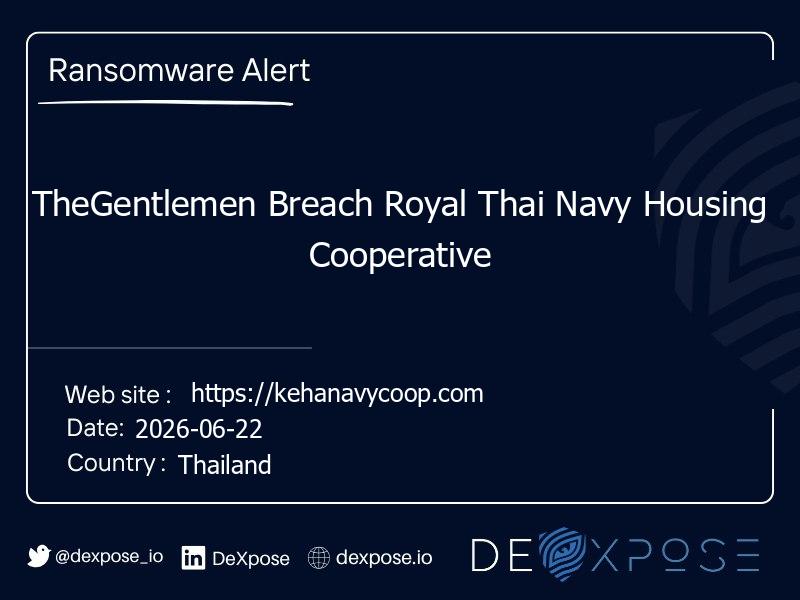 TheGentlemen Breach Royal Thai Navy Housing Cooperative