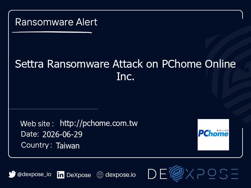 Settra Ransomware Attack on PChome Online Inc.