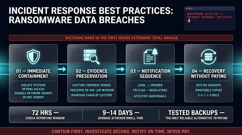 Incident Response Best Practices for Ransomware Data Breaches