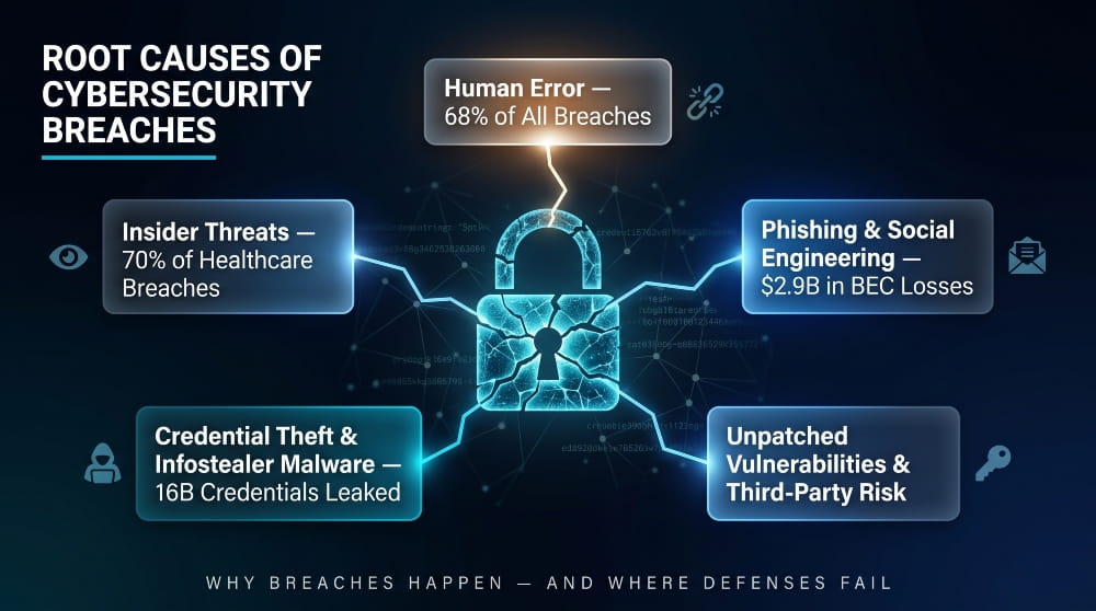 Root Causes of Cybersecurity Breaches