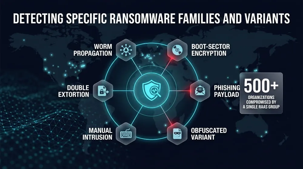 Detecting Specific Ransomware Families and Variants