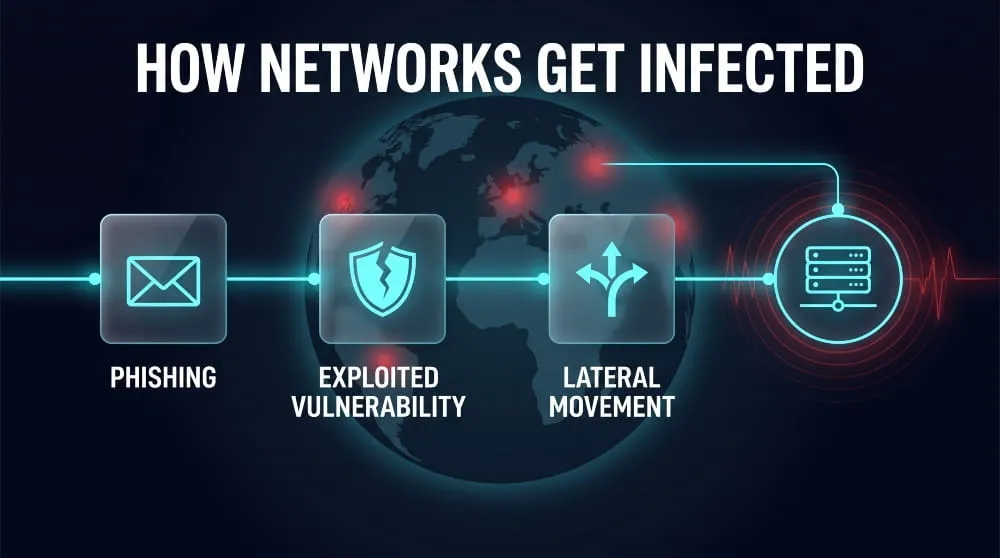 How Networks Get Infected with Malware and Ransomware