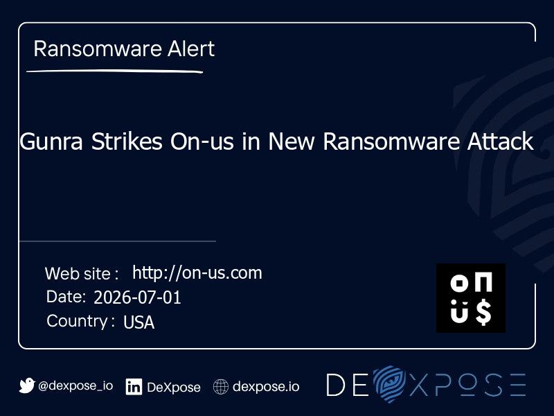 Gunra Strikes On-us in New Ransomware Attack