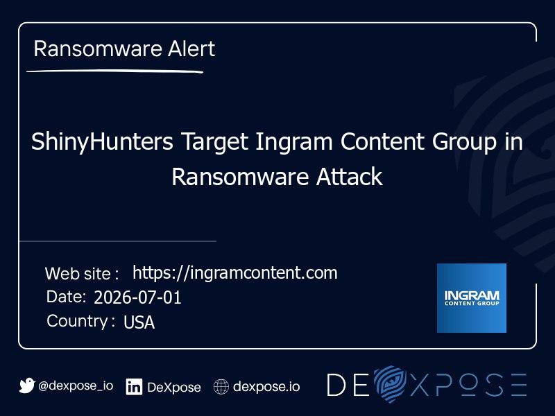 ShinyHunters Target Ingram Content Group in Ransomware Attack