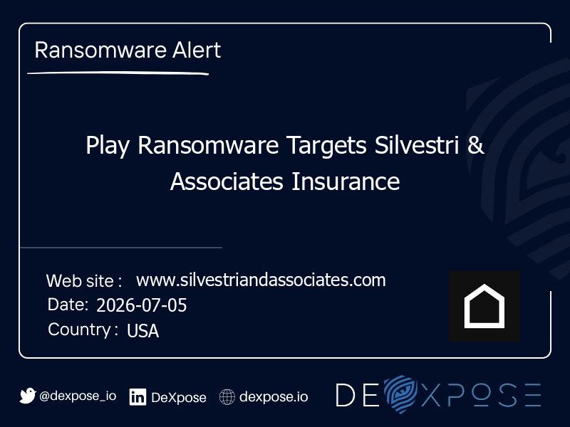 Play Ransomware Targets Silvestri & Associates Insurance