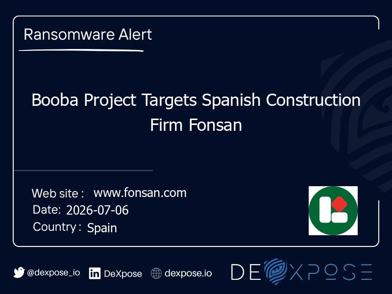 Booba Project Targets Spanish Construction Firm Fonsan