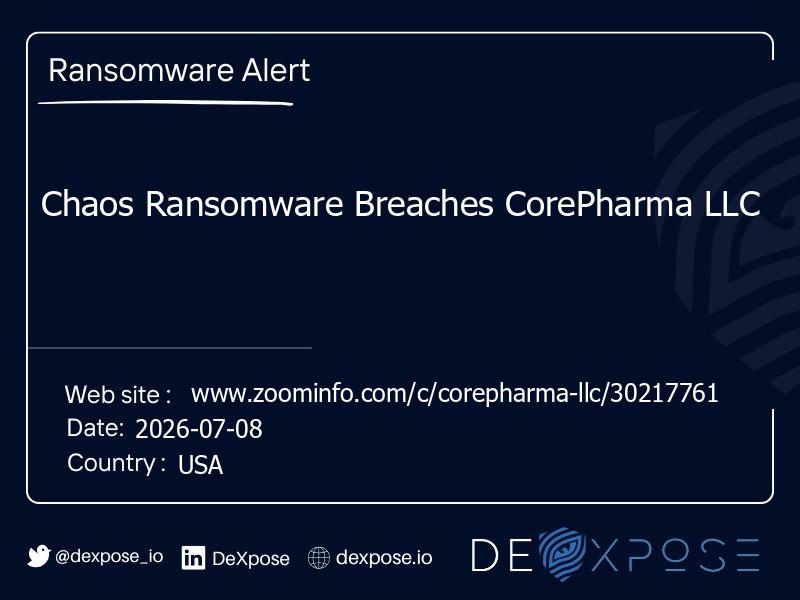 Chaos Ransomware Breaches CorePharma LLC