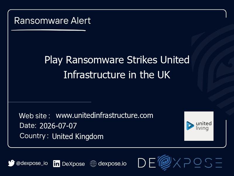 Play Ransomware Strikes United Infrastructure in the UK