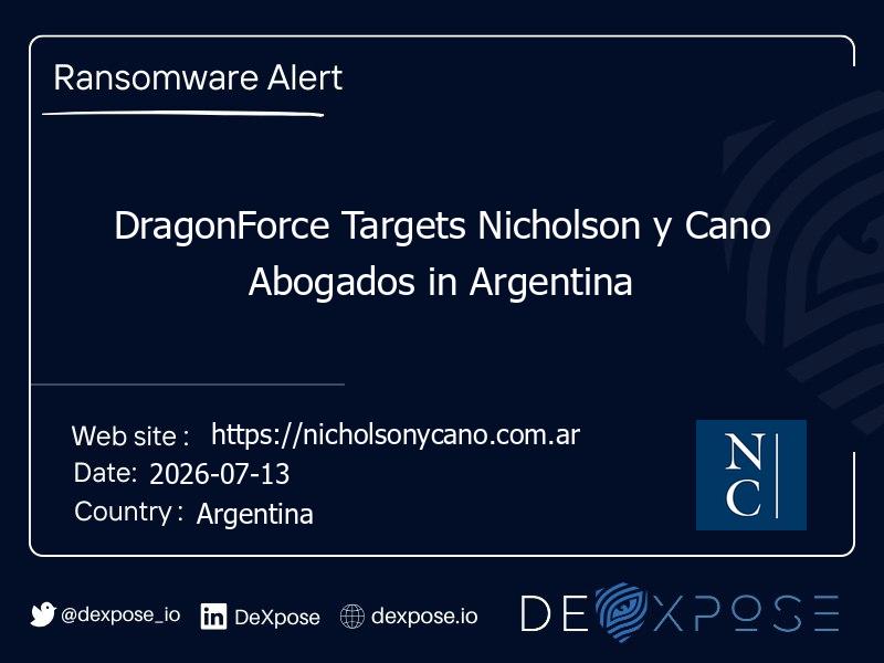 DragonForce Targets Nicholson y Cano Abogados in Argentina