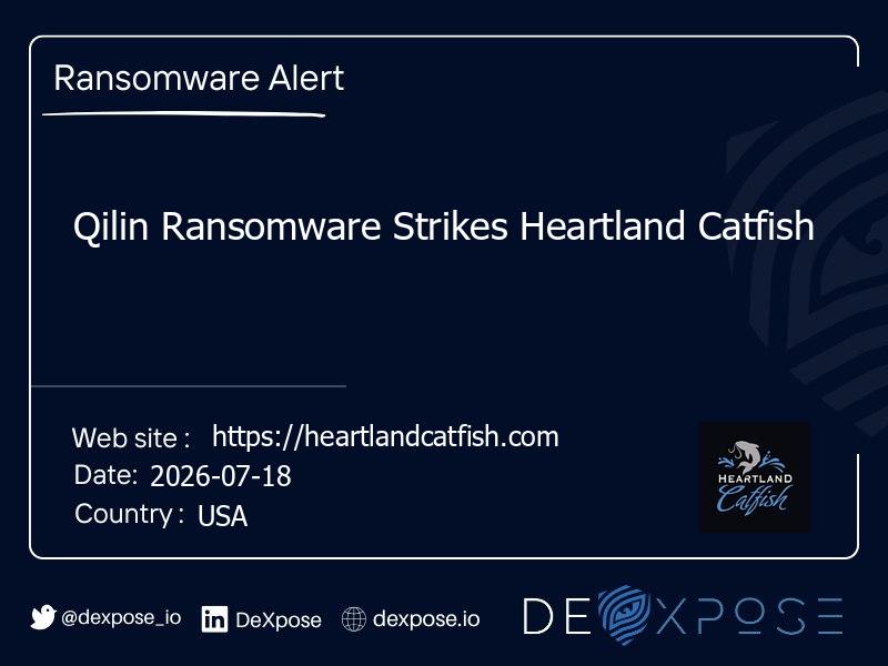 Qilin Ransomware Strikes Heartland Catfish